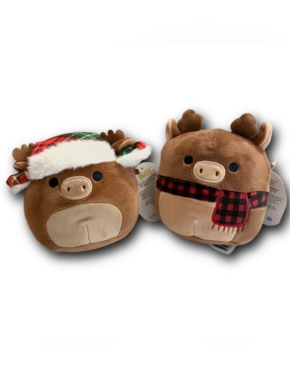Squishmallows Maurice and Ruby Moose Reindeer Bundle 5” Plush Holiday Release